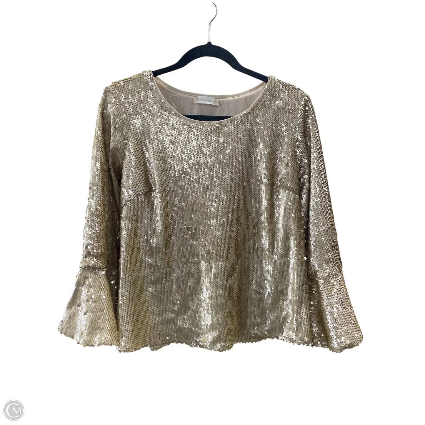 Blouse Long Sleeve By Altard State In Gold, Size: S