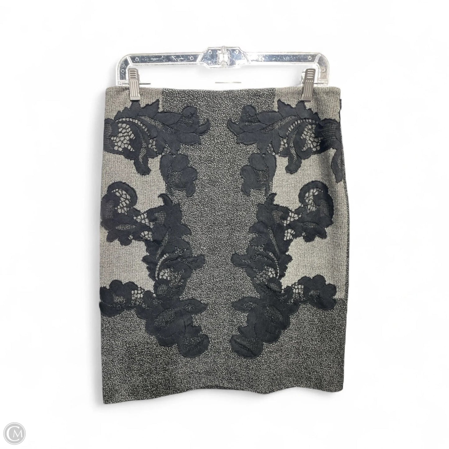 Skirt Designer By Diane Von Furstenberg In Black & Grey, Size: 8