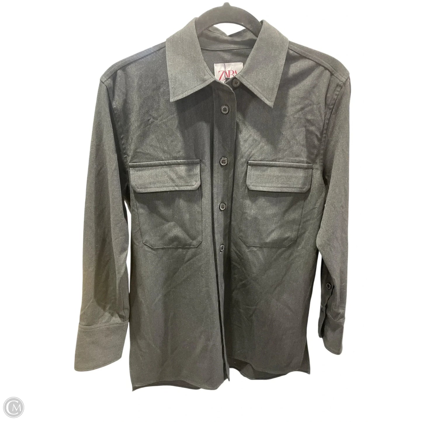 Top Long Sleeve By Zara In Black, Size: Xxs