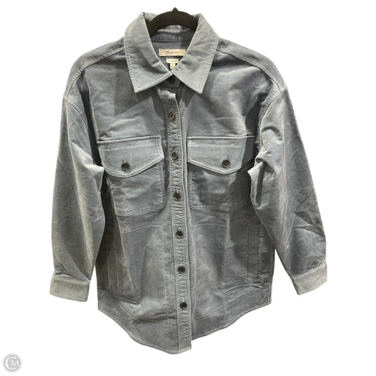 Jacket Shirt By Madewell In Blue, Size: Xs