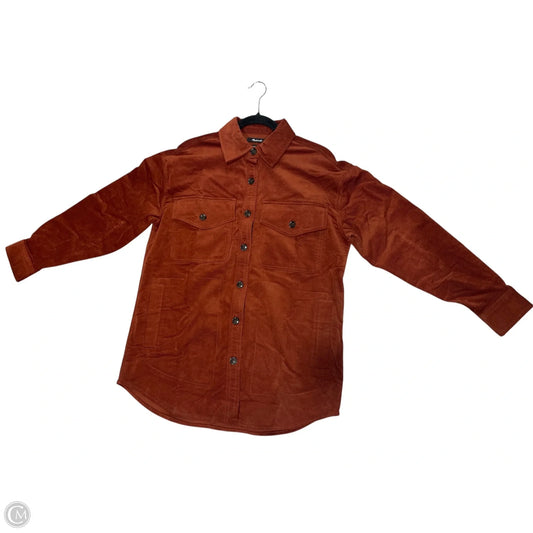 Jacket Shirt By Madewell In Bronze, Size: Xs