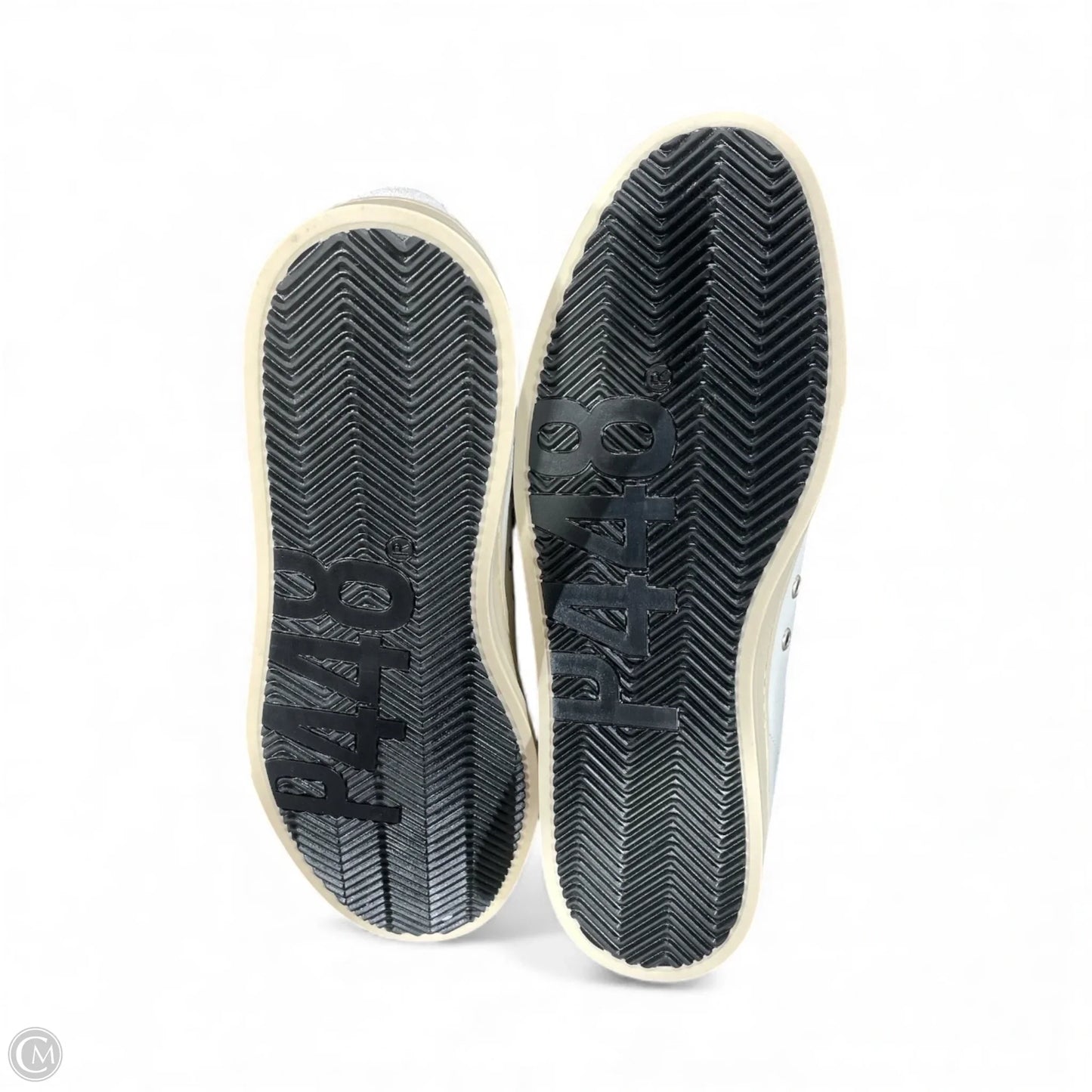 Shoes Sneakers By P448 In Silver & White, Size: 9