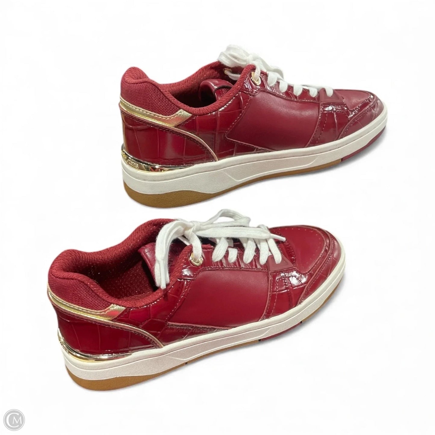 Shoes Sneakers By Michael By Michael Kors In Gold & Red, Size: 7