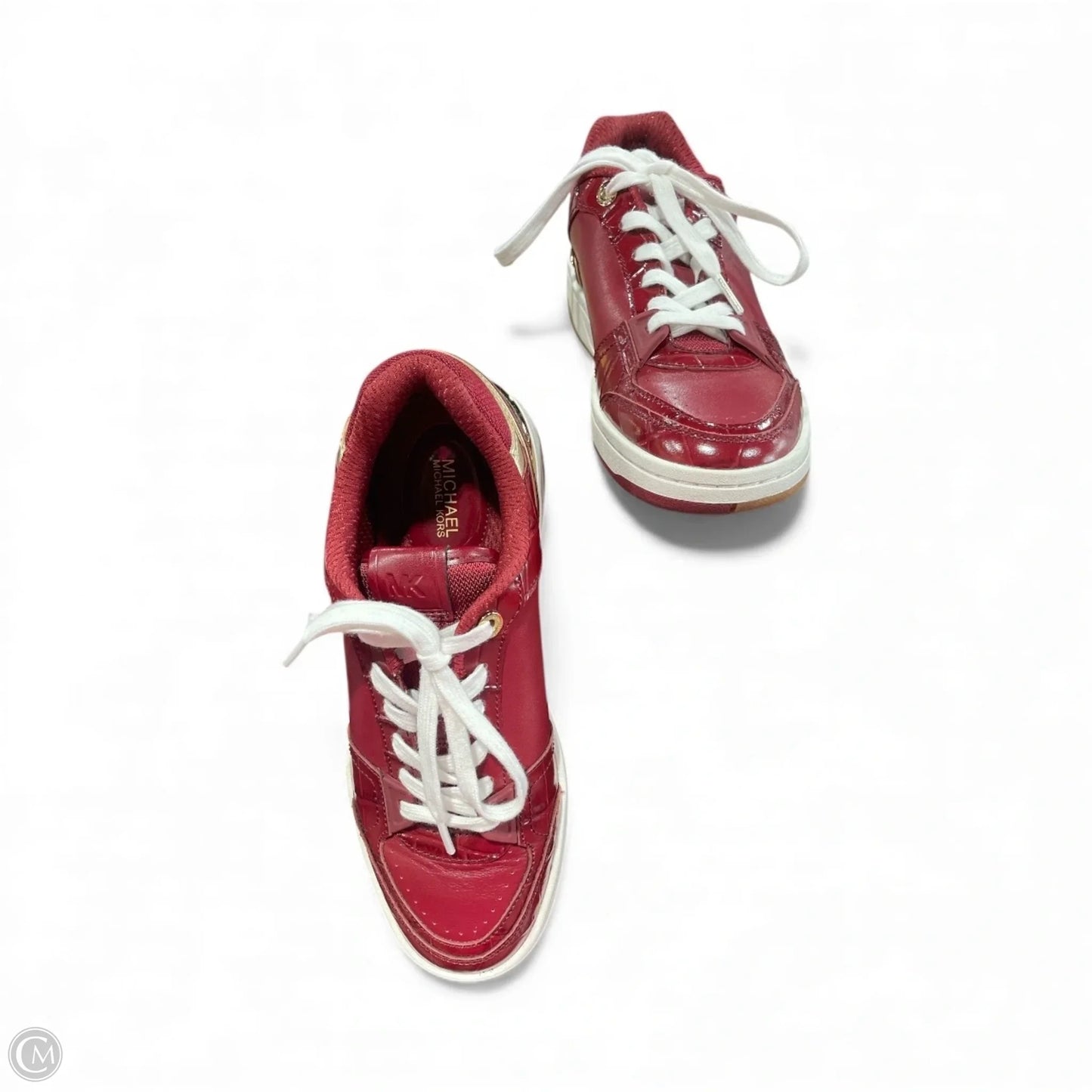 Shoes Sneakers By Michael By Michael Kors In Gold & Red, Size: 7