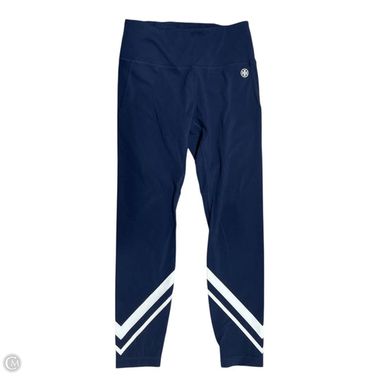 Pants Designer By Tory Burch In Blue & White, Size: M