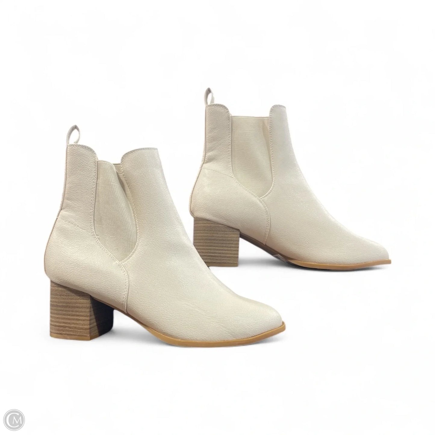 Boots Ankle Heels By Lane Bryant In Cream, Size: 10