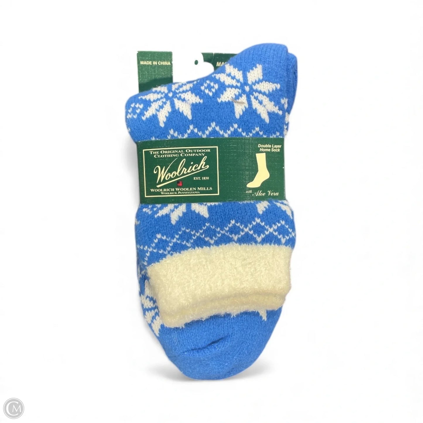 Socks By Woolrich In Blue & White, Size: Osfm