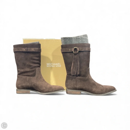 Boots Mid-calf Flats By Michael By Michael Kors In Brown, Size: 9.5