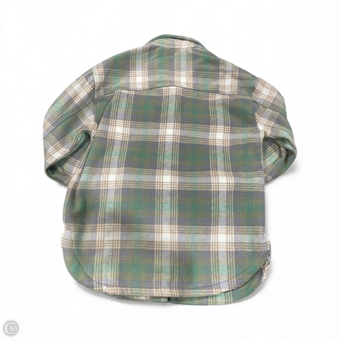 Jacket Shirt By Members Mark In Plaid Pattern, Size: Xs