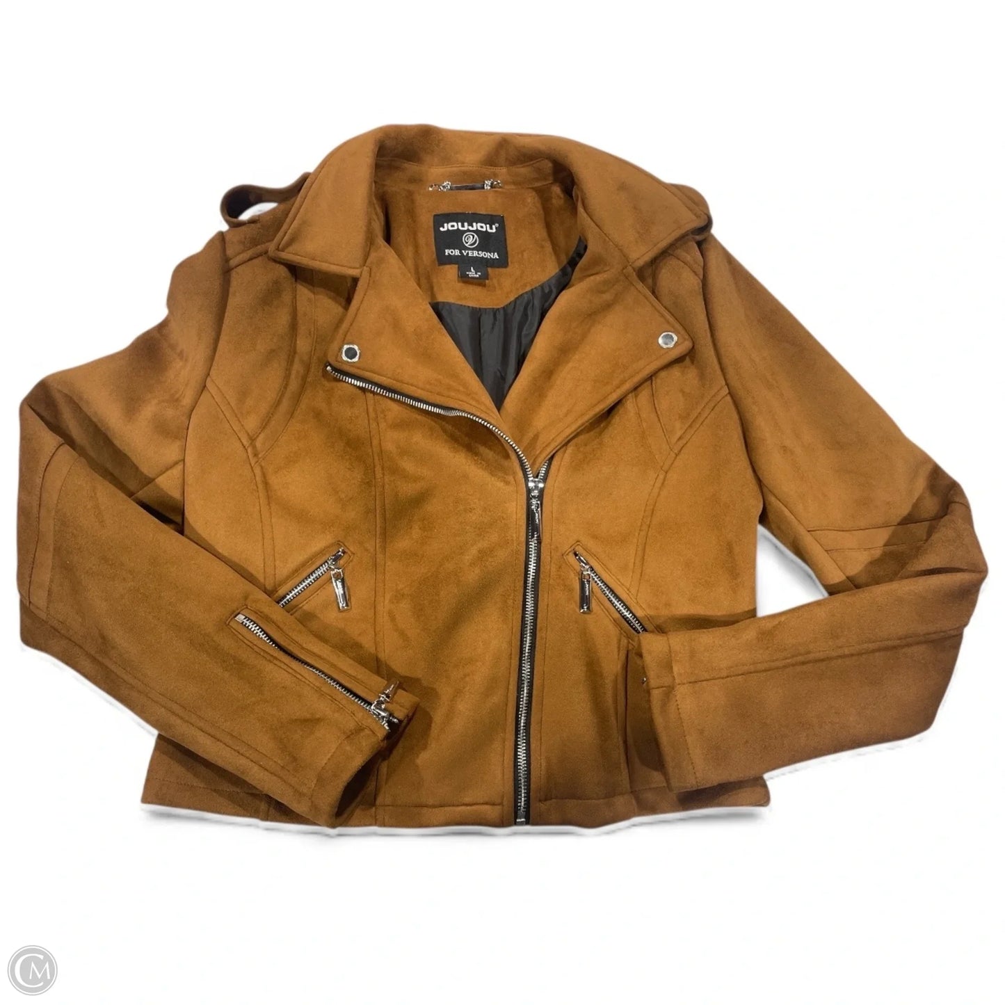 Jacket Moto By Jou Jou In Brown, Size: L