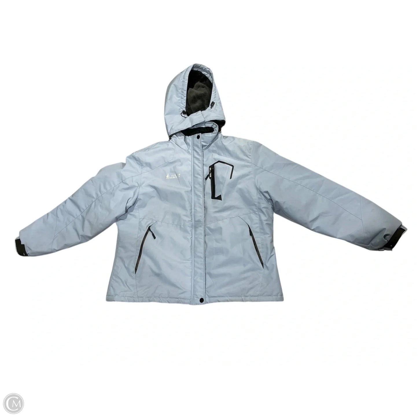 Coat Raincoat By Clothes Mentor In Blue, Size: 2x