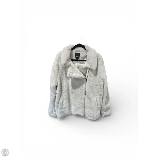 Coat Faux Fur & Sherpa By Simply Vera In Beige, Size: Xl