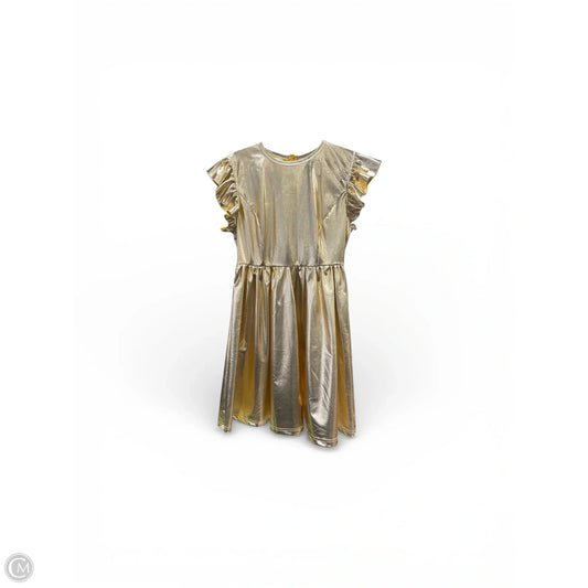 Dress Party Midi By Clothes Mentor In Gold, Size: M