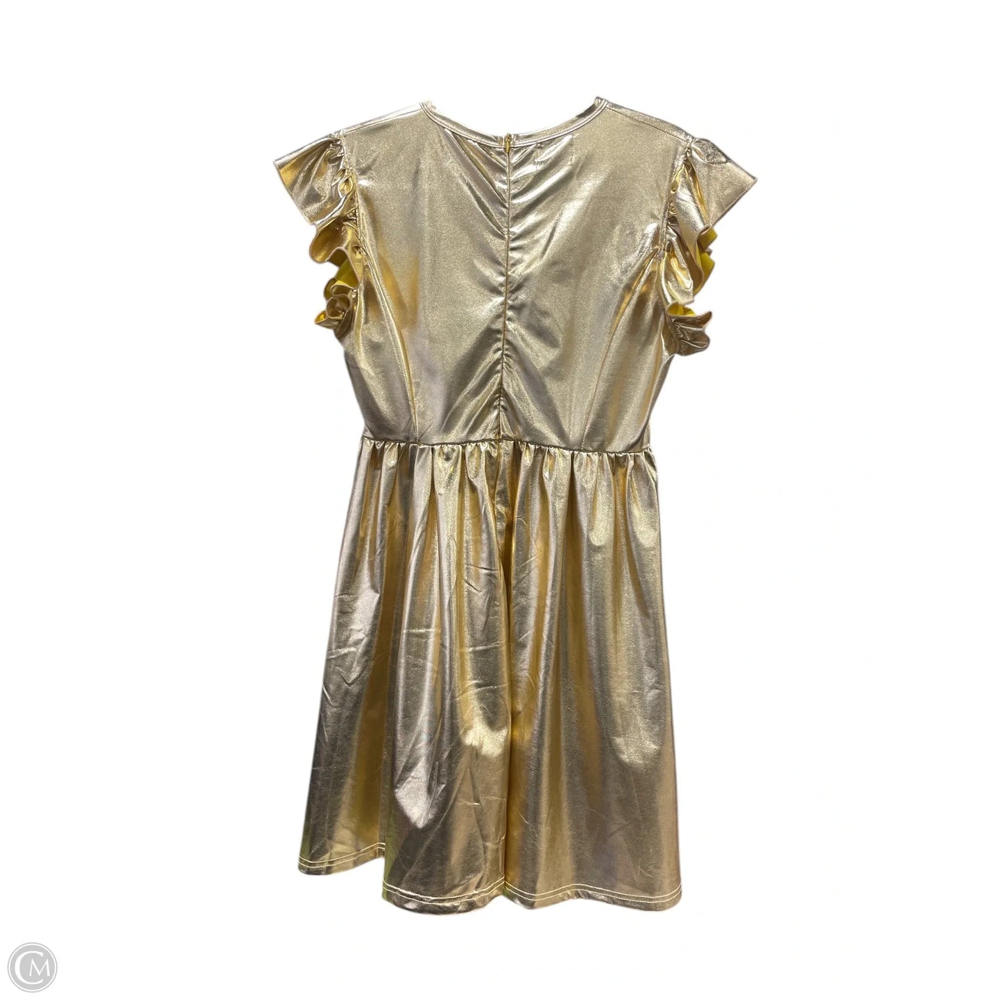 Dress Party Midi By Clothes Mentor In Gold, Size: M