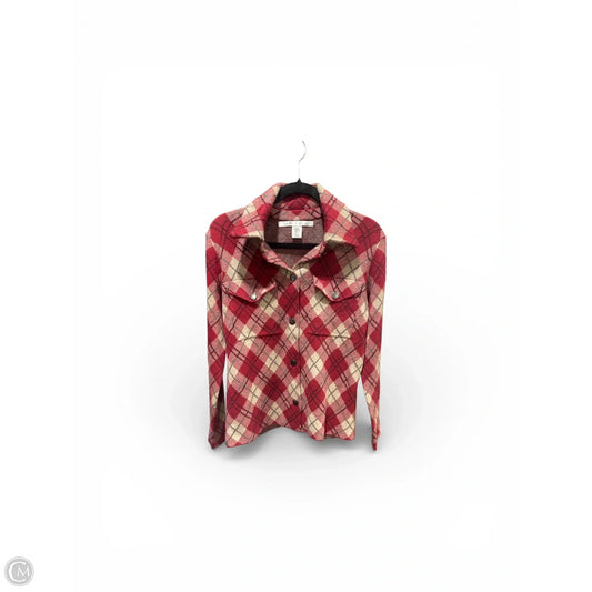 Jacket Shirt By Max Studio In Plaid Pattern, Size: M