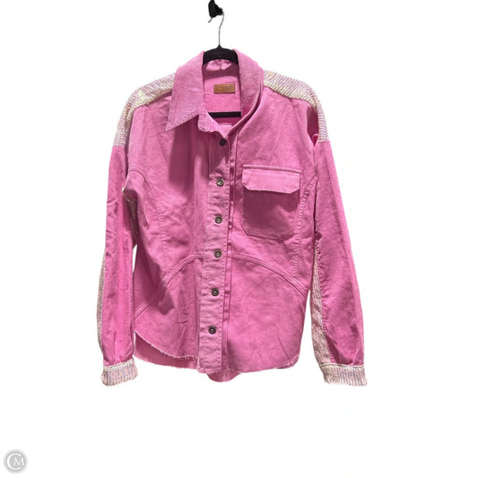 Jacket Shirt By Umgee In Pink, Size: S