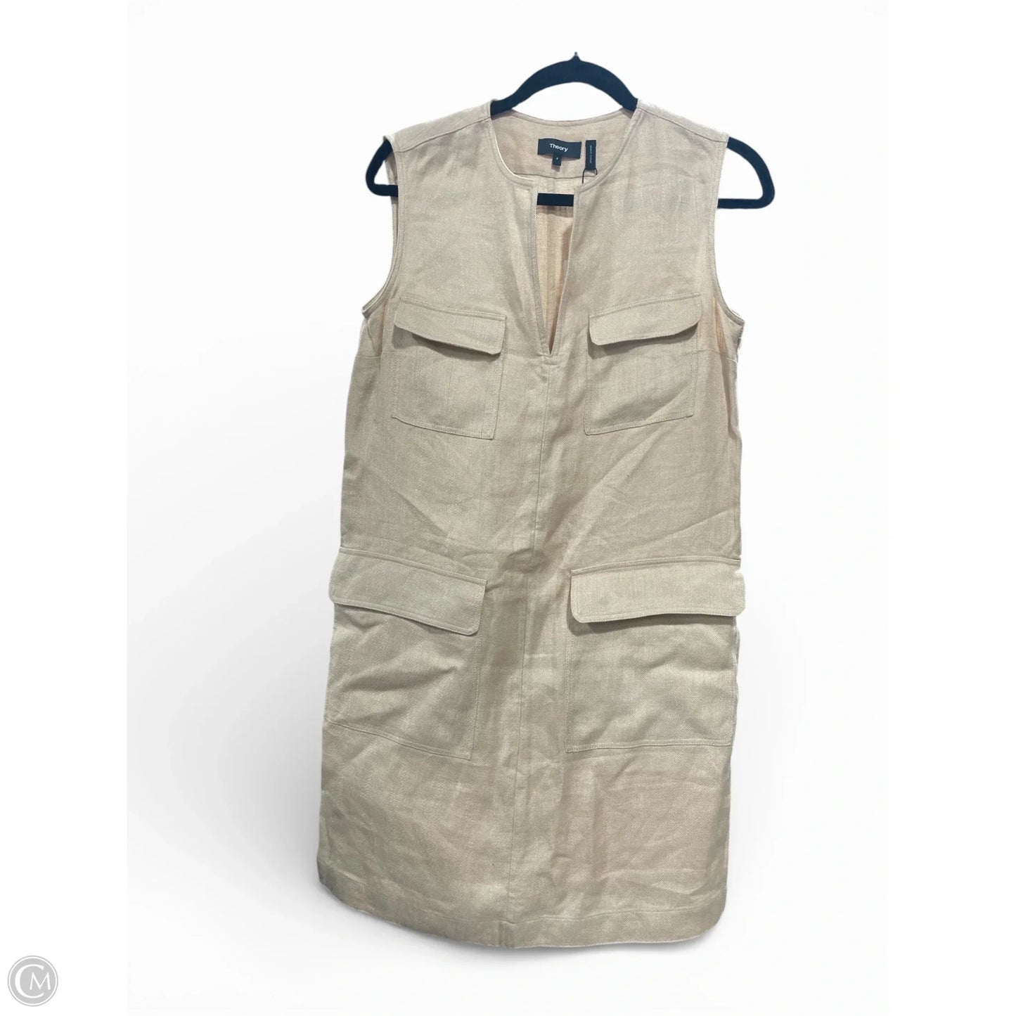 Dress Work By Theory In Tan, Size: S