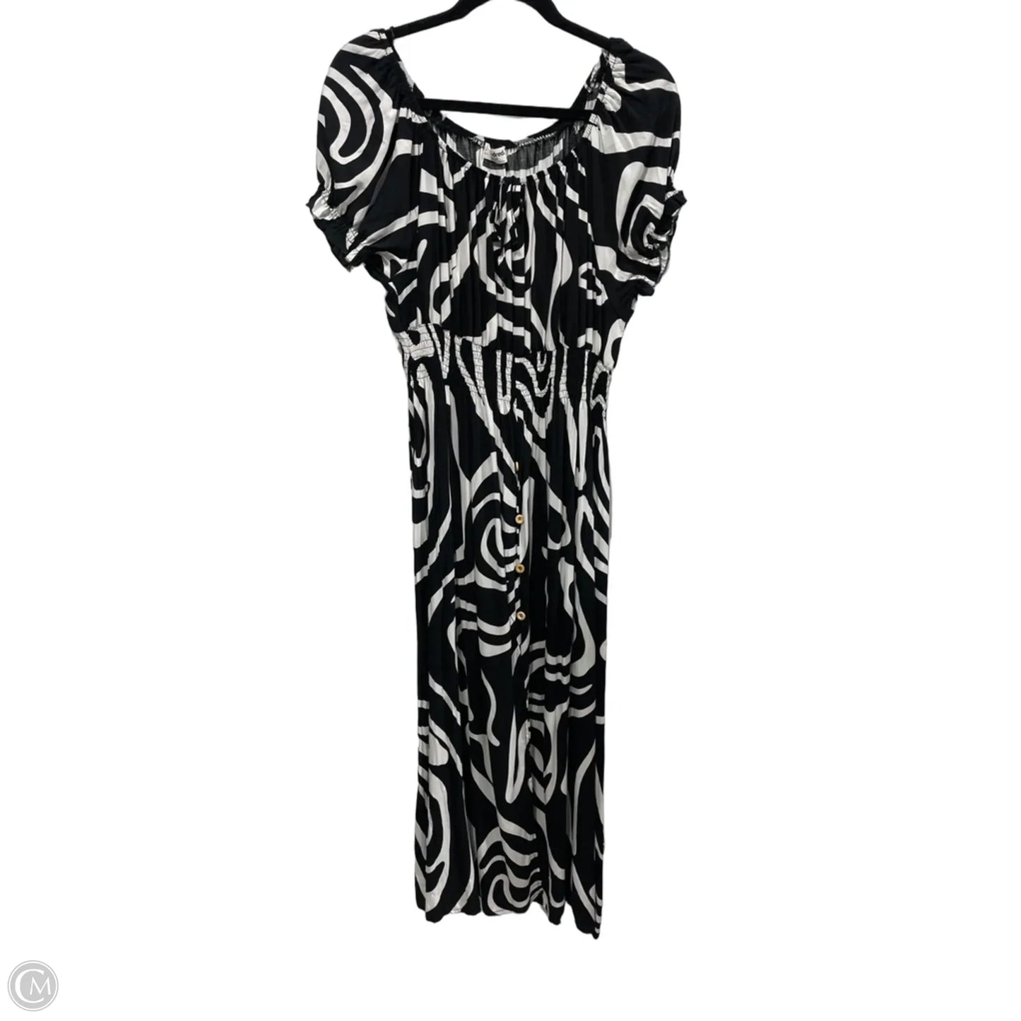 Dress Casual Maxi By Clothes Mentor In Black & White, Size: 2x