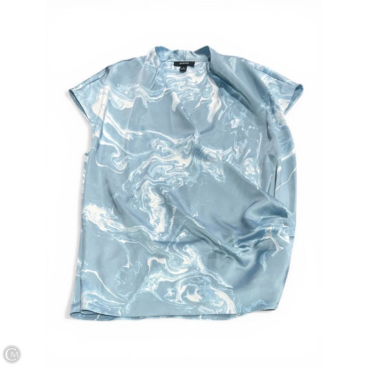 Blouse Sleeveless By Alfani In Blue & White, Size: S