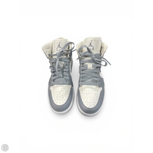 Shoes Luxury Designer By Jordan In Grey & White