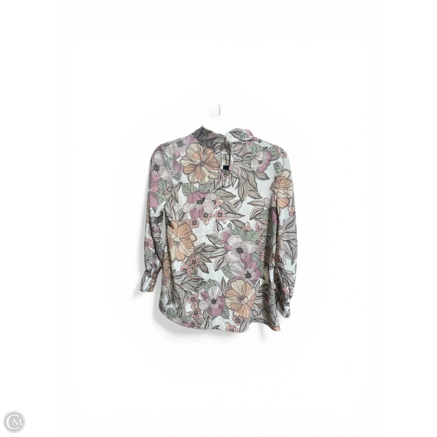 Blouse Long Sleeve By Clothes Mentor In Floral Print, Size: S