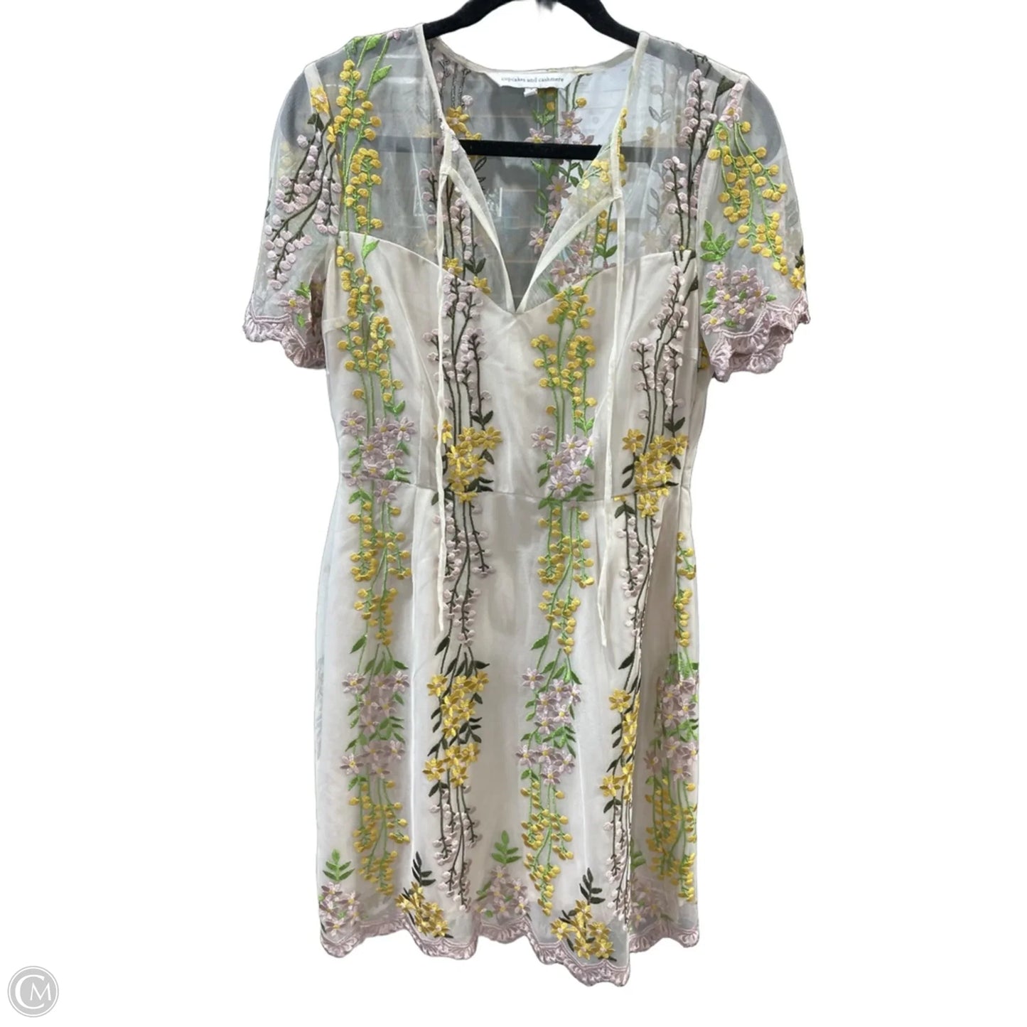 Dress Casual Midi By Cupcakes And Cashmere In Floral Print, Size: 4