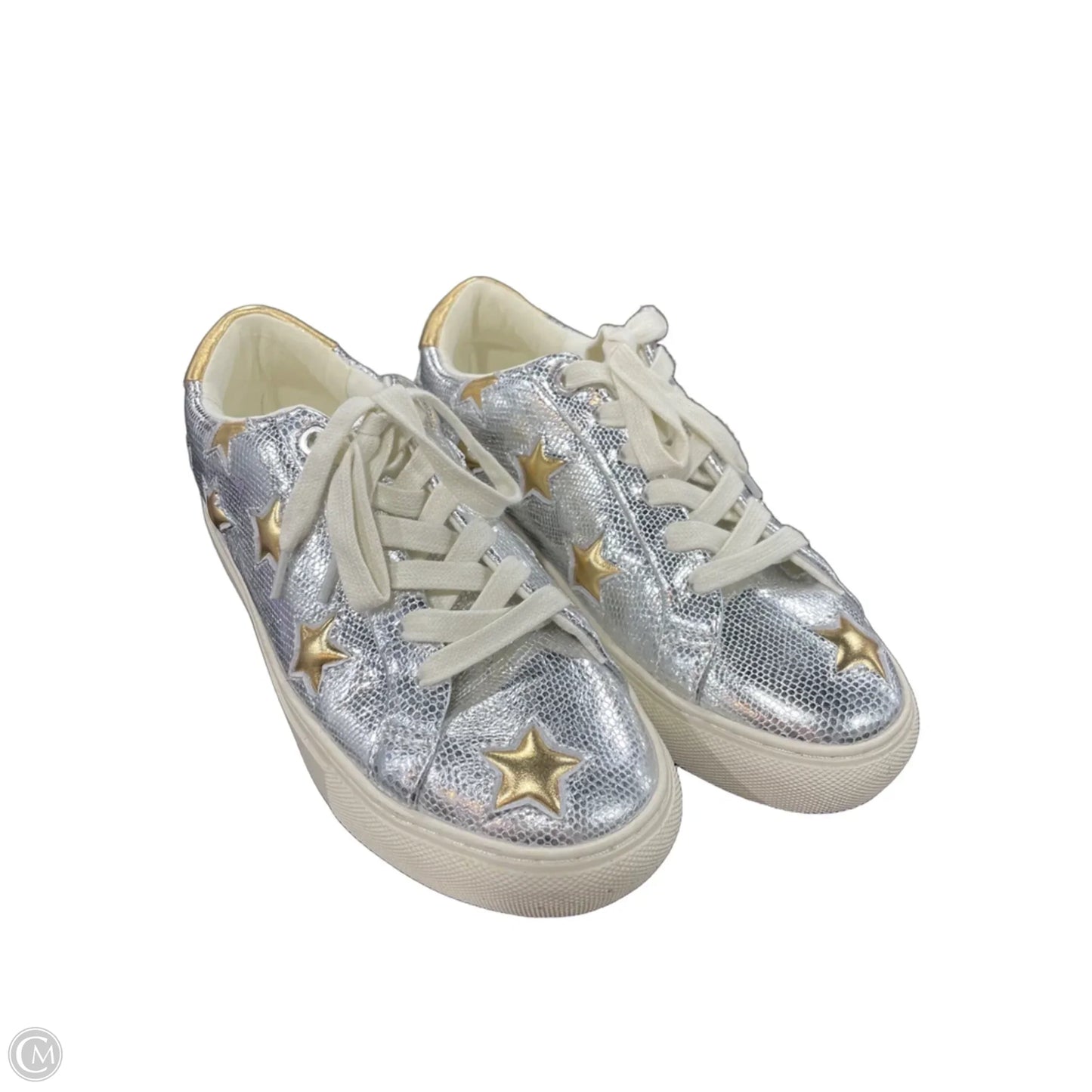 Shoes Sneakers By Kurt Geiger London In Gold & Silver, Size: 6.5