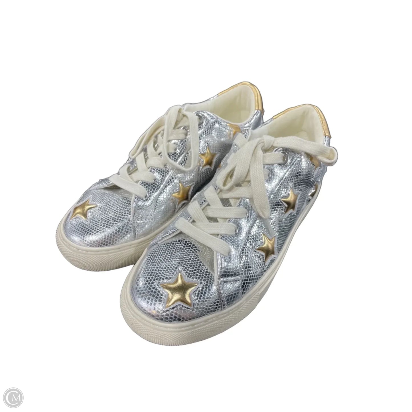 Shoes Sneakers By Kurt Geiger London In Gold & Silver, Size: 6.5