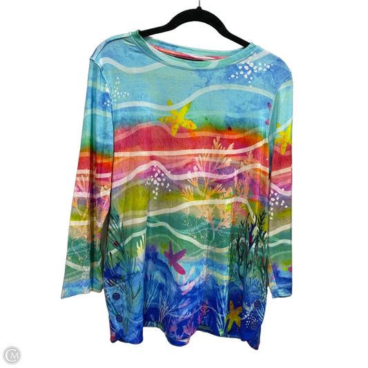 Top Long Sleeve By Ali Miles In Multi-colored, Size: S