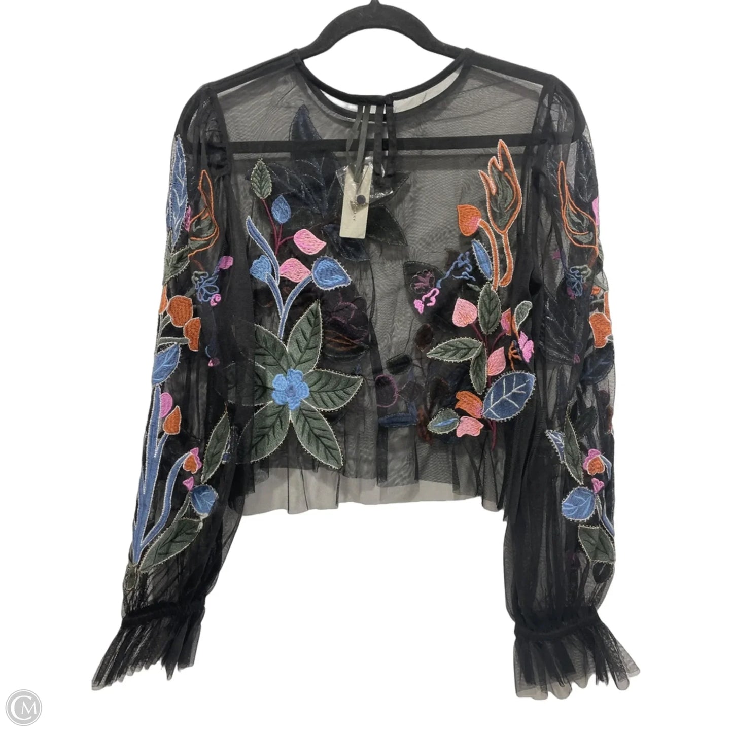 Blouse Long Sleeve By Anthropologie In Floral Print, Size: S
