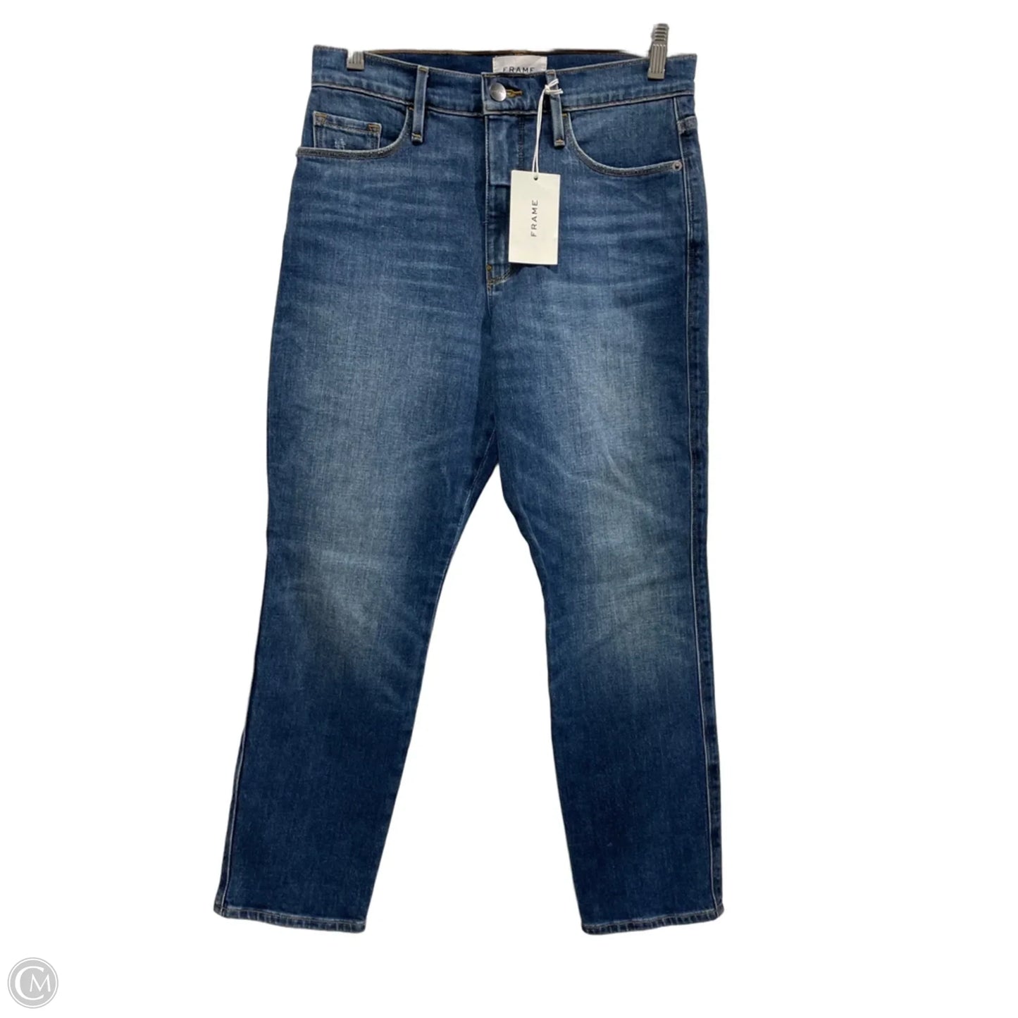 Jeans Straight By Frame In Blue Denim, Size: S