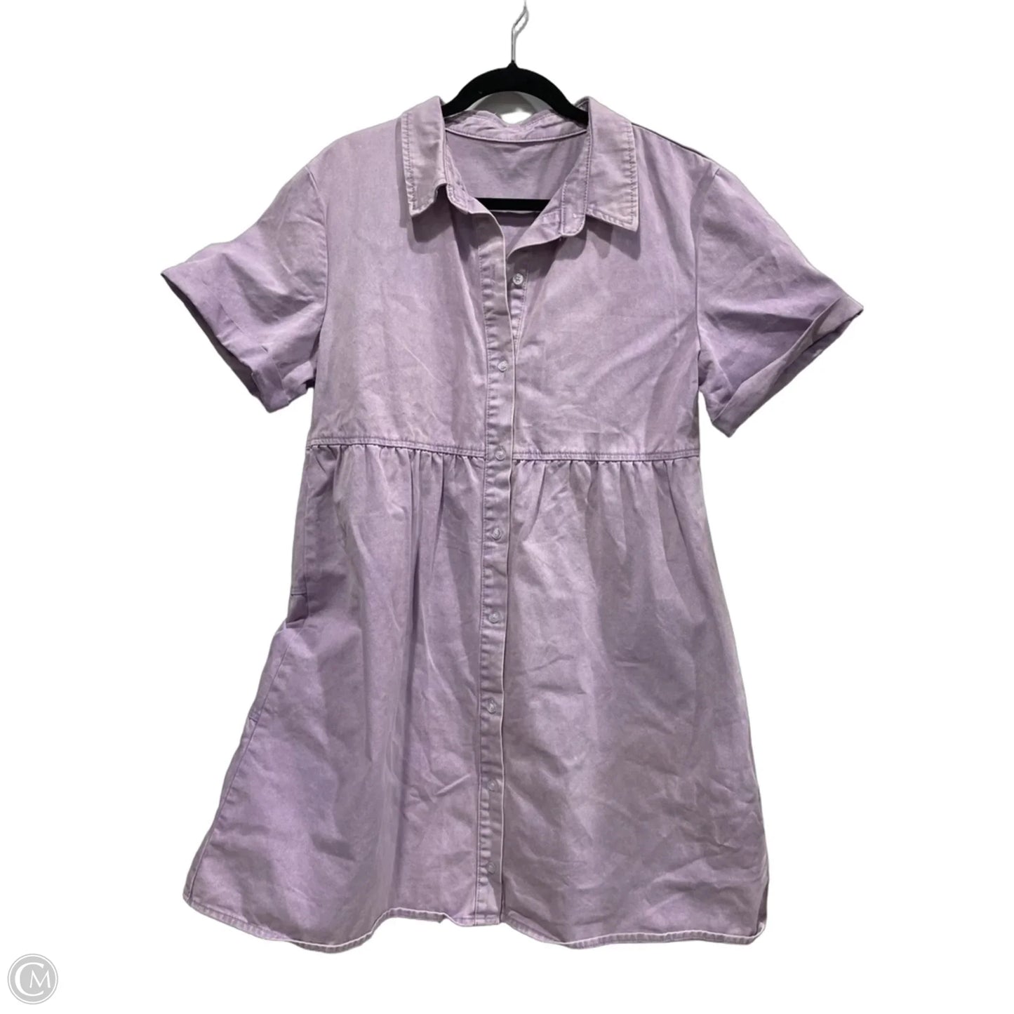 Dress Casual Midi By Clothes Mentor In Purple Denim, Size: L