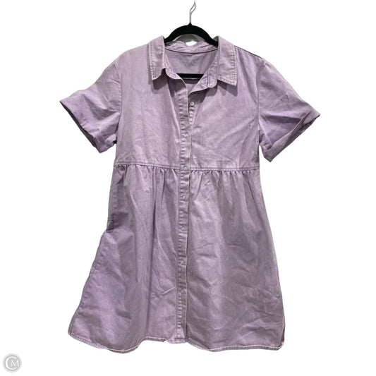 Dress Casual Midi By Clothes Mentor In Purple Denim, Size: L