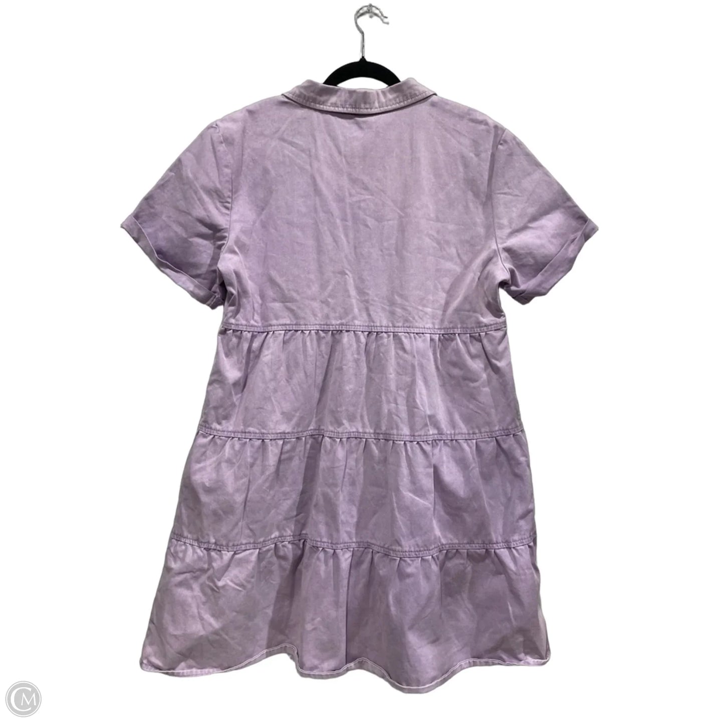 Dress Casual Midi By Clothes Mentor In Purple Denim, Size: L