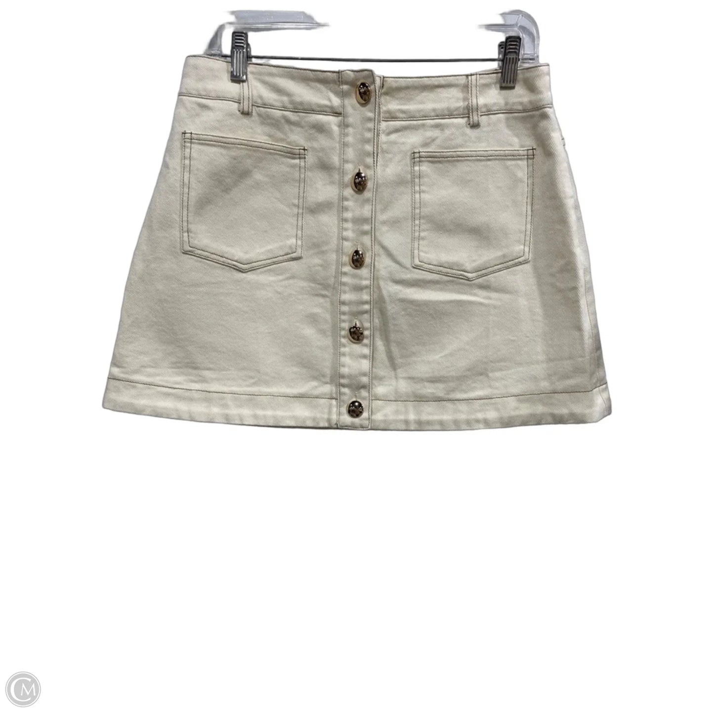 Skirt Mini & Short By Day + Moon In Cream, Size: L