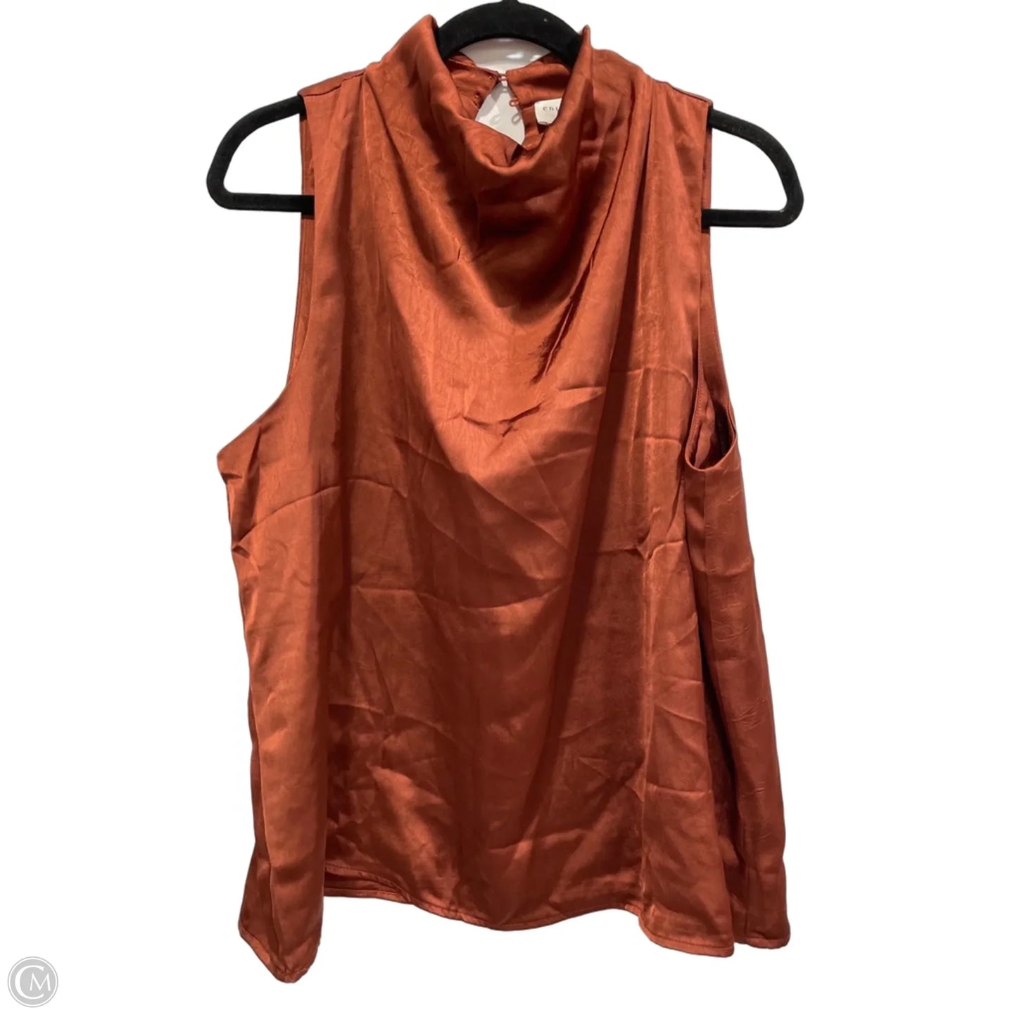 Blouse Sleeveless By Entro In Brown, Size: L