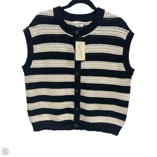 Top Sleeveless By Universal Thread In Black & Cream, Size: M