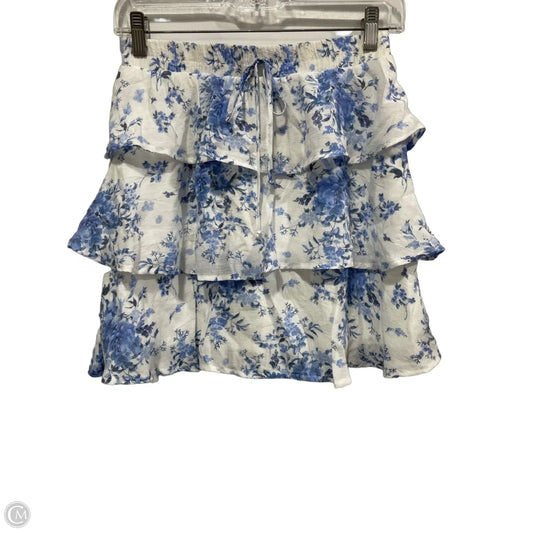 Skirt Mini & Short By Blue Rain In Floral Print, Size: S