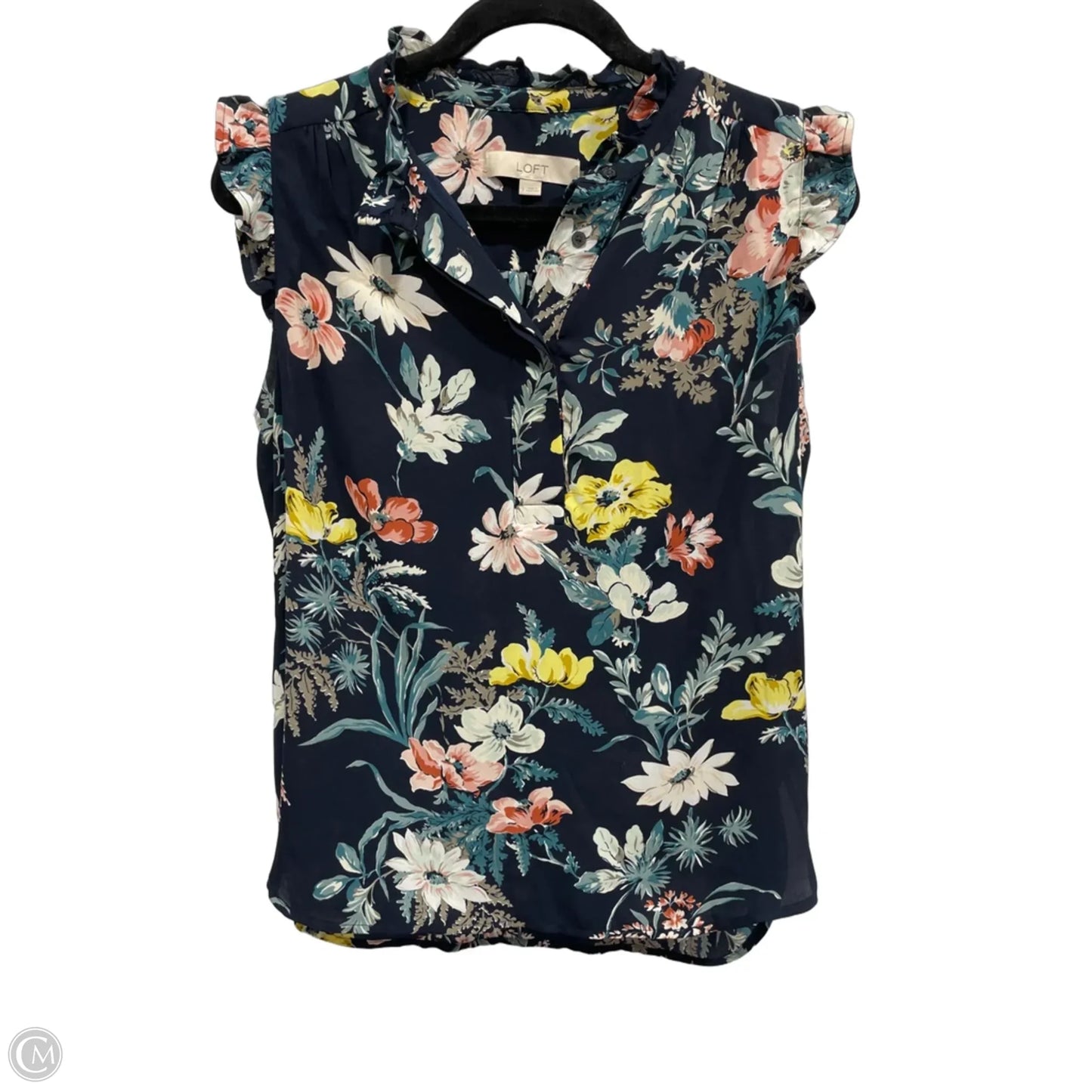 Blouse Sleeveless By Loft In Floral Print, Size: S