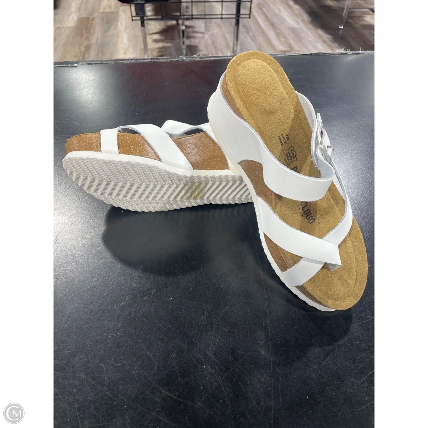Sandals Heels Platform By Clothes Mentor In White, Size: 8