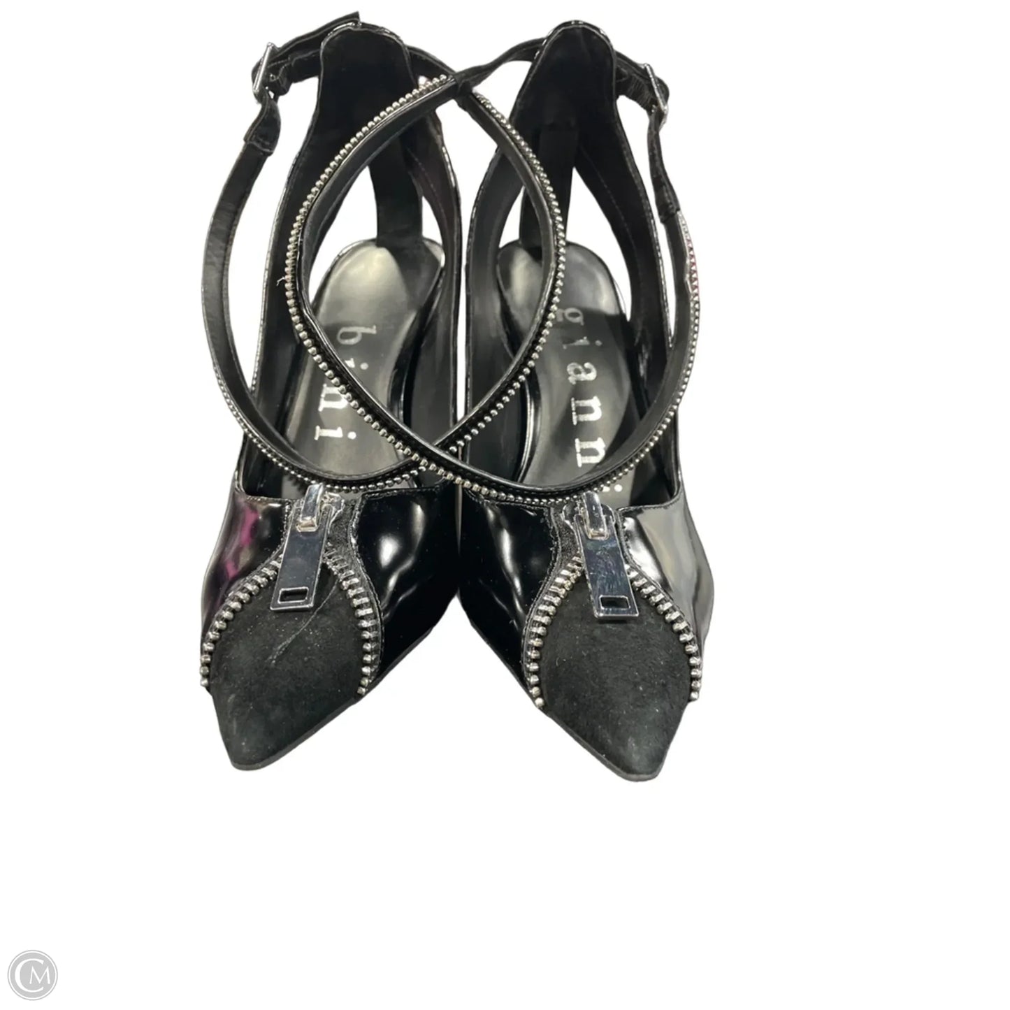Shoes Heels Stiletto By Gianni Bini In Black & Silver, Size: 8.5