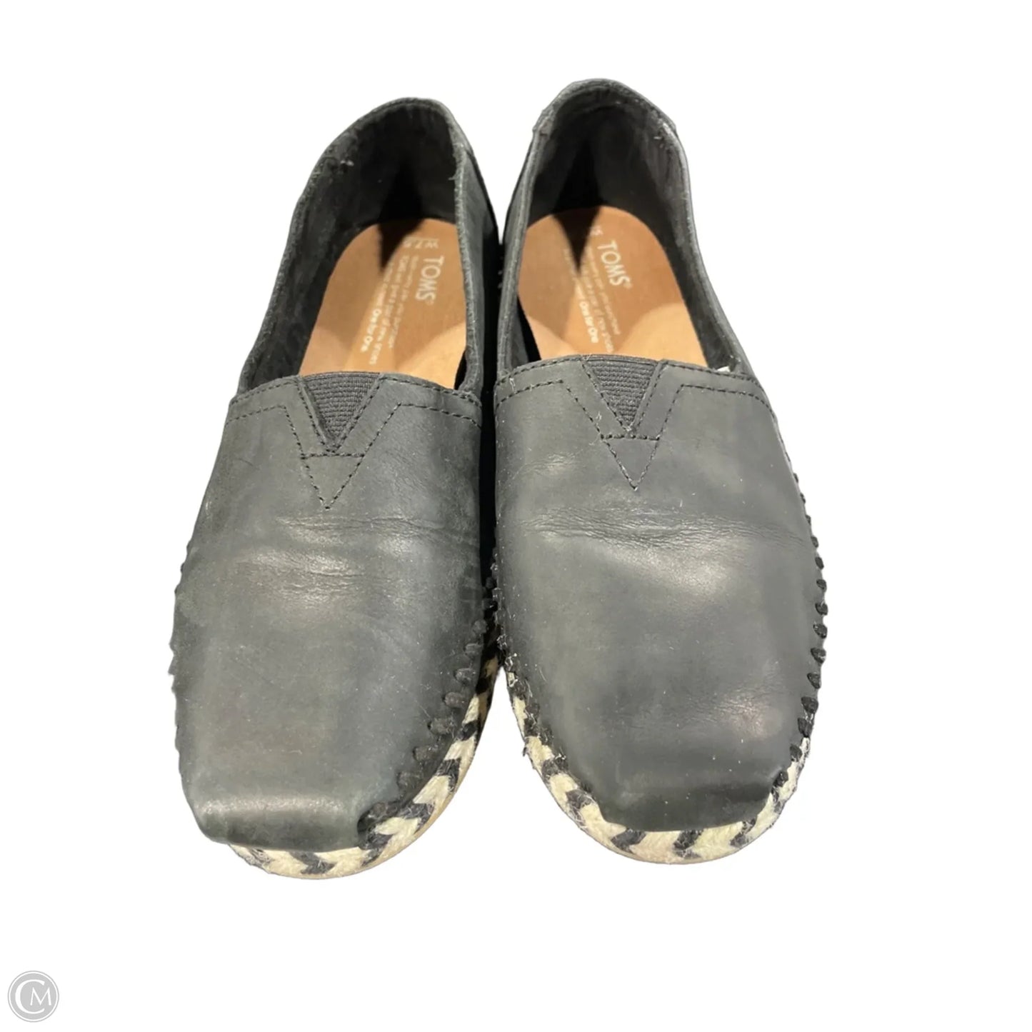 Shoes Flats By Toms In Black & White, Size: 7.5