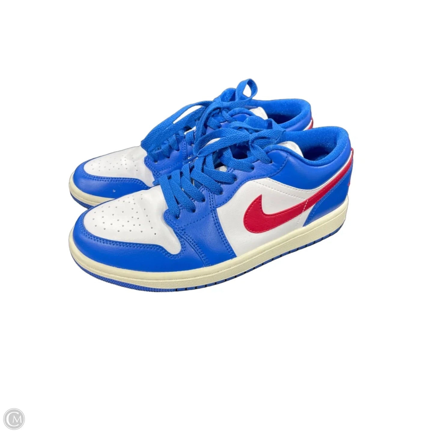Shoes Luxury Designer By Jordan In Blue & Red & White, Size: 8.5