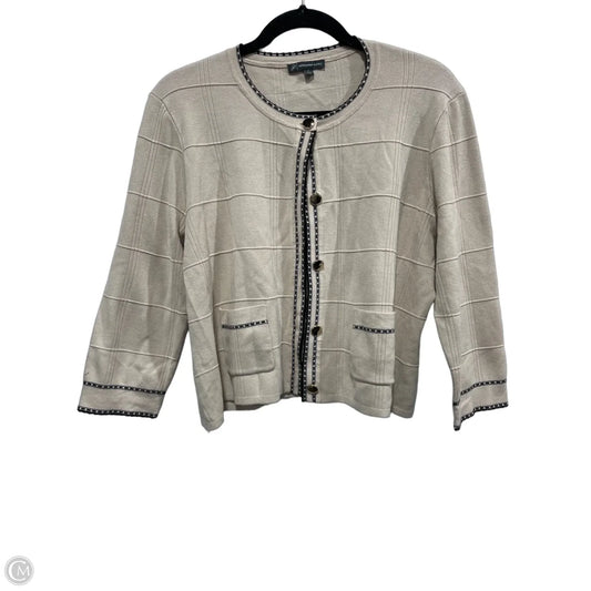 Cardigan By Adrianna Papell In Beige, Size: L