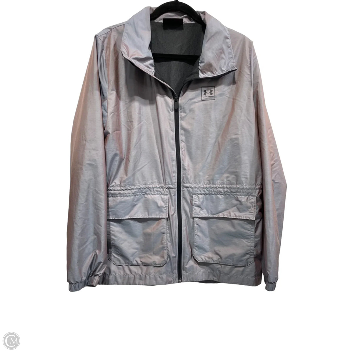 Athletic Jacket By Under Armour In Grey, Size: M