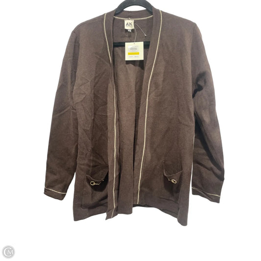 Cardigan By Anne Klein In Brown & Gold, Size: M