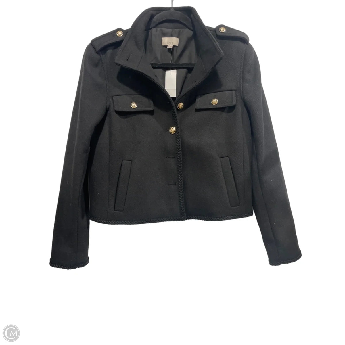 Coat Other By Loft In Black, Size: Xs