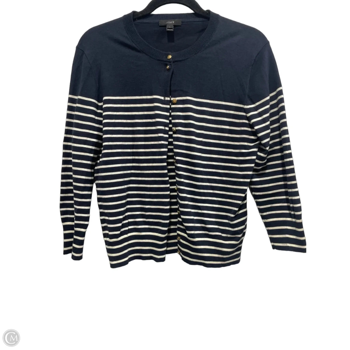Cardigan By J. Crew In Striped Pattern, Size: L