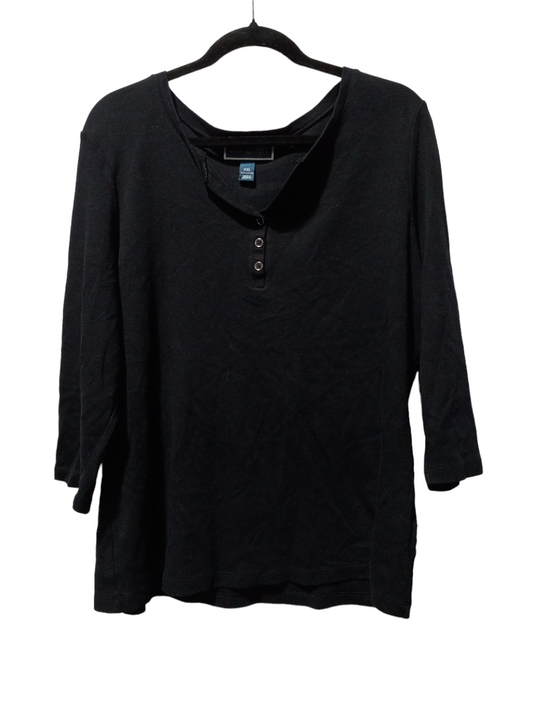 Top 3/4 Sleeve Basic By Karen Scott  Size: 2x