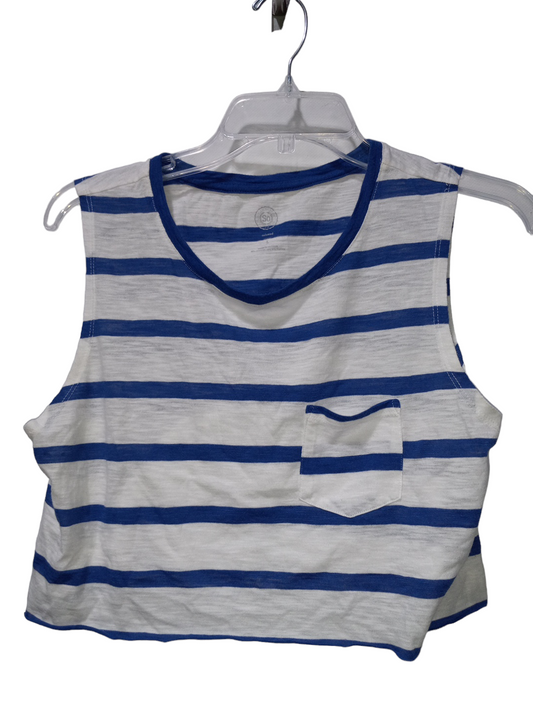 Striped Pattern Top Sleeveless So, Size L